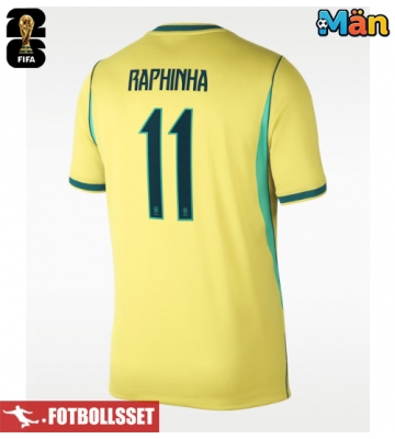 Brasilien Raphinha Belloli #11 Hemmatröja VM 2026 Kortärmad